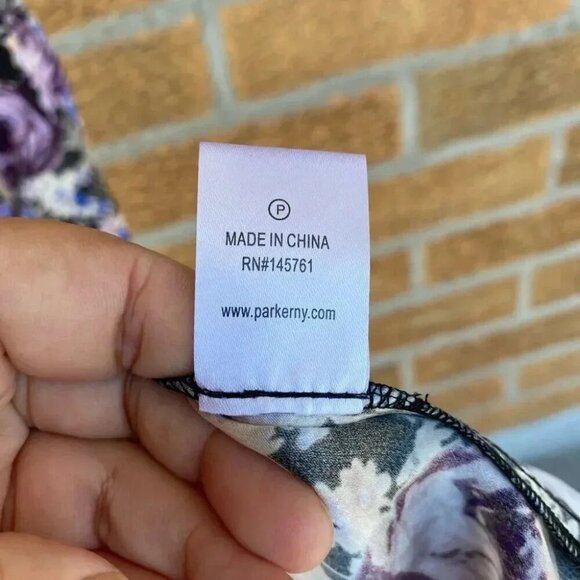 Parker Noemi Floral Silk Dress Size S - Picture 14 of 15